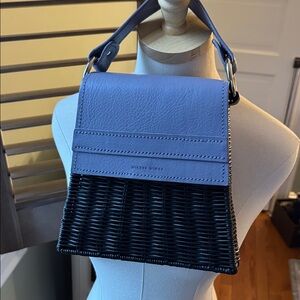 NWOT Wicker Wings Mini Top-Handle leather & wicker Bag